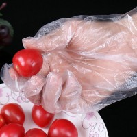 100% Polythene 0.6g-1.2g HDPE LDPE Disposable Poly Gloves In Household