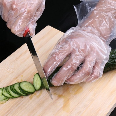 100% New Material 0.6g -1.3g Transparent Food PE Gloves