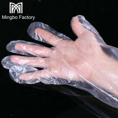 Household Customizable Disposable HDPE M Size Fivefingers Sanitary Gloves