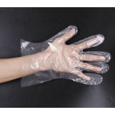 0.6g Embossed Disposable PE Transparent Glove with FDA